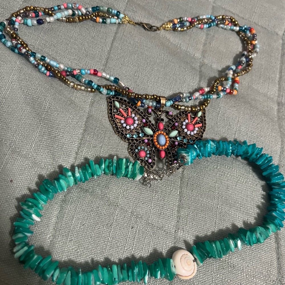 SET of HANDMADE beaded necklaces